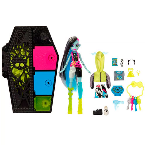 Frankie Stein Monster High Skulltimate Secrets Neon Frights Muñeca ...